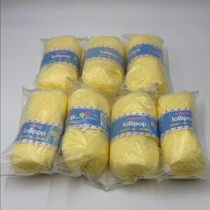 Bernat Lollipop Baby Yarn in Yellow Bundle of 7